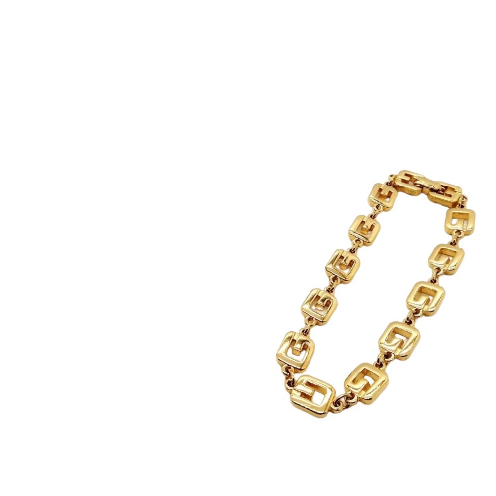 Authentic Givenchy G Logo Plate Link Bracelet